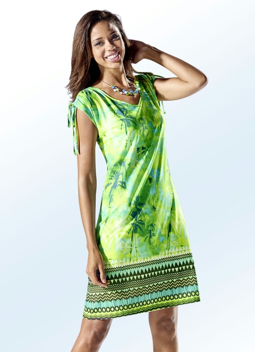 Strandkleid Mit Uberschnittenen Armeln Und Bordure Damen Brigitte Hachenburg