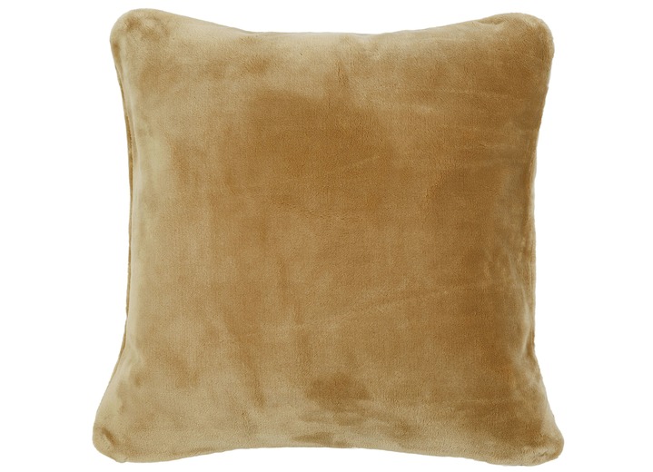 - Premium Cashmere-Feeling Schlafdecken und Kissen, in Größe 185 (Schlafdecke, 130x170 cm) bis 915 (Kissen mit Füllung, 50x 50 cm), in Farbe SAND Ansicht 1