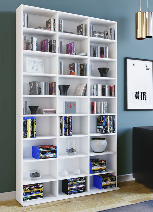 Kleinmöbel - Regal aus Holzstruktur-Nachbildung Ansicht 5 Kleinmöbel - Regal aus Holzstruktur-Nachbildung, in Farbe WEISS, in Ausführung Regal, klein Ansicht 5