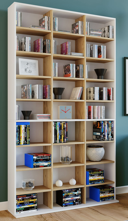 Kleinmöbel - Regal aus Holzstruktur-Nachbildung Ansicht 11 Kleinmöbel - Regal aus Holzstruktur-Nachbildung, in Farbe WEISS, in Ausführung Regal, klein Ansicht 11