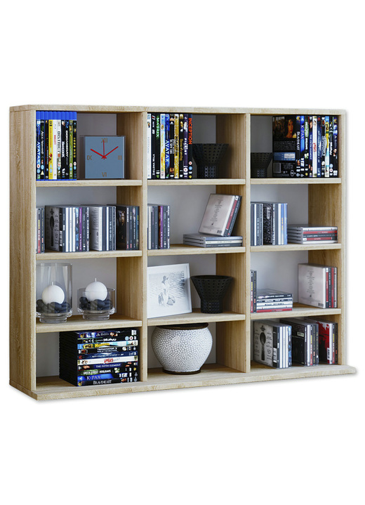 Kleinmöbel - Regal aus Holzstruktur-Nachbildung Ansicht 2 Kleinmöbel - Regal aus Holzstruktur-Nachbildung, in Farbe WEISS, in Ausführung Regal, klein Ansicht 2