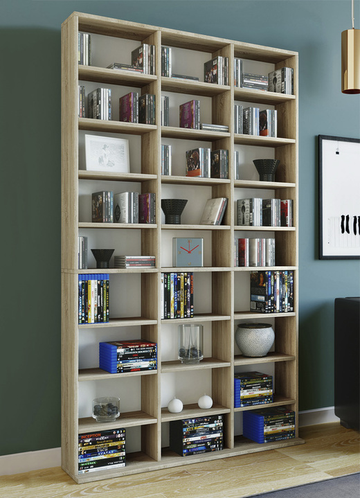 Kleinmöbel - Regal aus Holzstruktur-Nachbildung Ansicht 6 Kleinmöbel - Regal aus Holzstruktur-Nachbildung, in Farbe WEISS, in Ausführung Regal, klein Ansicht 6