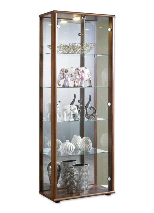 Vitrinen & Highboards - Vitrine, 2-türig, mit LED-Beleuchtung Ansicht 2 Vitrinen & Highboards - Vitrine, 2-türig, mit LED-Beleuchtung, in Farbe SCHWARZ Ansicht 2