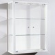 Vitrinen & Highboards - Hängevitrine mit ESG-Sicherheitsglas, in Farbe SCHWARZ, in Ausführung ohne LED-Beleuchtung – Farbe WEISS – Ansicht 2