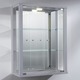 Vitrinen & Highboards - Hängevitrine mit ESG-Sicherheitsglas, in Farbe SCHWARZ, in Ausführung ohne LED-Beleuchtung – Farbe ALU – Ansicht 1