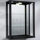 Vitrinen & Highboards - Hängevitrine mit ESG-Sicherheitsglas, in Farbe SCHWARZ, in Ausführung ohne LED-Beleuchtung