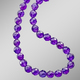 Damen-Modeschmuck - Amethyst-Halskette mit facettierten Kugeln, in Farbe  – Ansicht 1