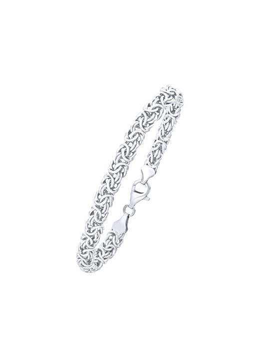 Halsketten & Armbänder - Elegante Garnitur aus Silber 925/- fein im Königsketten-Design, in Farbe , in Ausführung Armband, 19 cm lang Ansicht 2