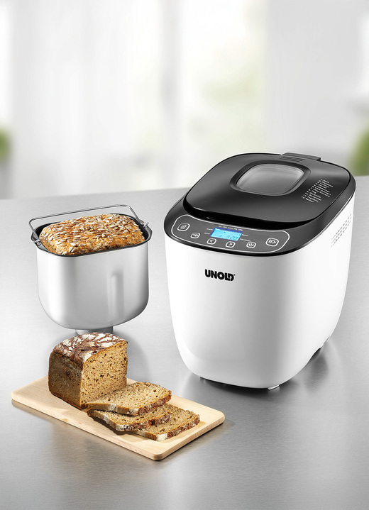 Backen - Unold Brotbackautomat für Brot wie frisch vom Bäcker, in Farbe WEISS/SCHWARZ