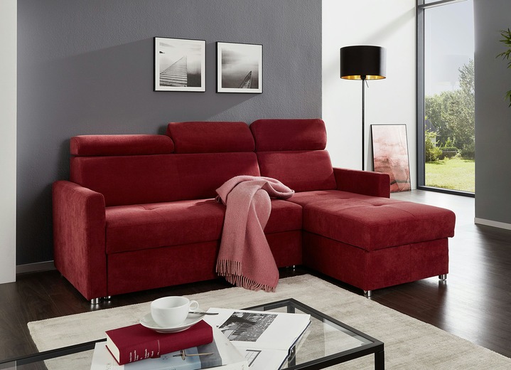 Funktions-Polstermöbel - Polsterecke mit Schlaffunktion und Bettkasten, in Farbe BRAUN Ansicht 4