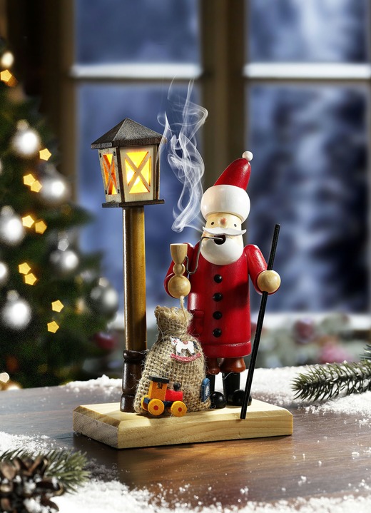 Geschenkideen - Räucher-Weihnachtsmann, in Farbe ROT