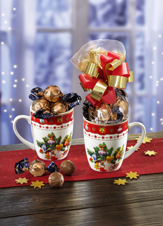 Weihnachtsleckereien - Weihnachtstasse, 2er-Set, inklusive süßer Füllung, in Farbe BUNT