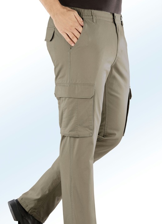 Hosen - Thermohose mit Cargotaschen in 4 Farben Ansicht 2 Hosen - Thermohose mit Cargotaschen in 4 Farben, in Größe 024 bis 064, in Farbe MARINE Ansicht 2