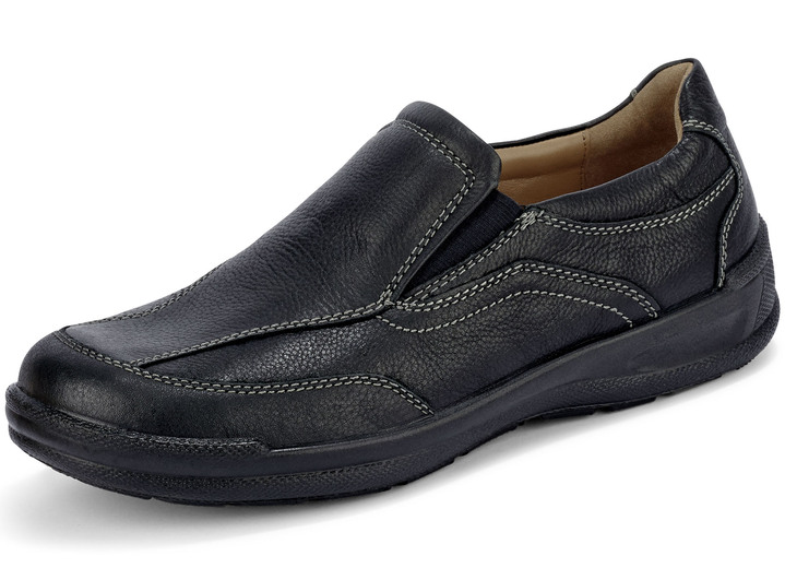 Slipper & Schnürschuhe - GINO GALANTE Slipper mit praktischem Wechselfußbett, in Größe 040 bis 047, in Farbe SCHWARZ Ansicht 1