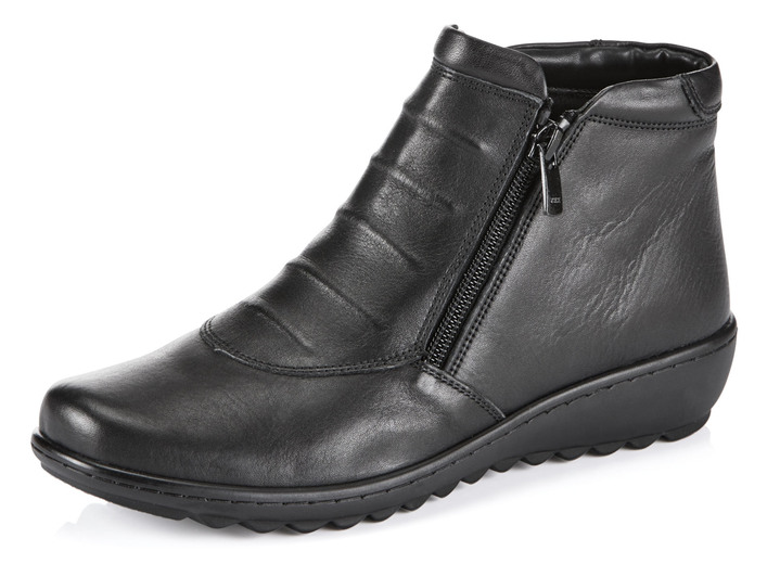 Komfortschuhe - Gemini Stiefelette aus Rind-Nappaleder, in Größe 036 bis 042, in Farbe SCHWARZ-BUNT Ansicht 5
