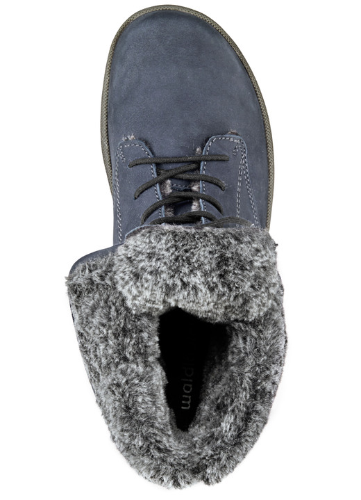 Komfortschuhe - Waldläufer Schnür-Stiefelette mit kuscheligem Webpelzkragen, in Größe 3 1/2 bis 8, in Farbe ANTHRAZIT Ansicht 5
