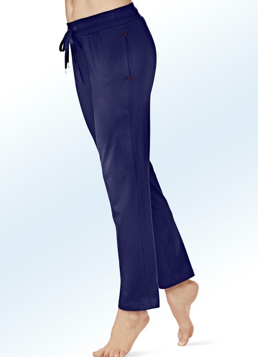 Mode - Zweierpack Schlaf- und Freizeithosen mit Kordelzug, in Größe 036 bis 056, in Farbe SCHWARZ/GRAU Ansicht 4