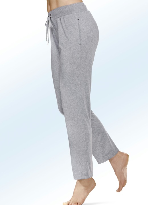 Schlafanzüge & Shortys - Zweierpack Schlaf- und Freizeithosen mit Kordelzug, in Größe 036 bis 056, in Farbe SCHWARZ/MARINE Ansicht 3