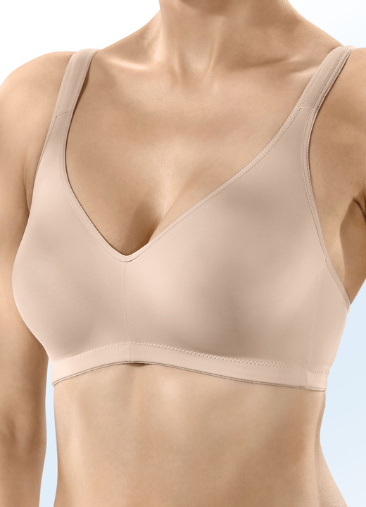 Soft-BH - Zweierpack Naturana BH mit Microfaser, in Größe 075 bis 100, in Cup B/C/D, in Farbe 1X PUDER, 1X WEISS Ansicht 3