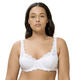 Bügel-BH - Triumph Amourette Bügel-BH mit Elastikspitze – Farbe WEISS – Ansicht 1 Bügel-BH - Triumph Amourette Bügel-BH mit Elastikspitze, in Größe 075 bis 095, in Cup B, in Farbe SCHWARZ – Farbe WEISS – Ansicht 1
