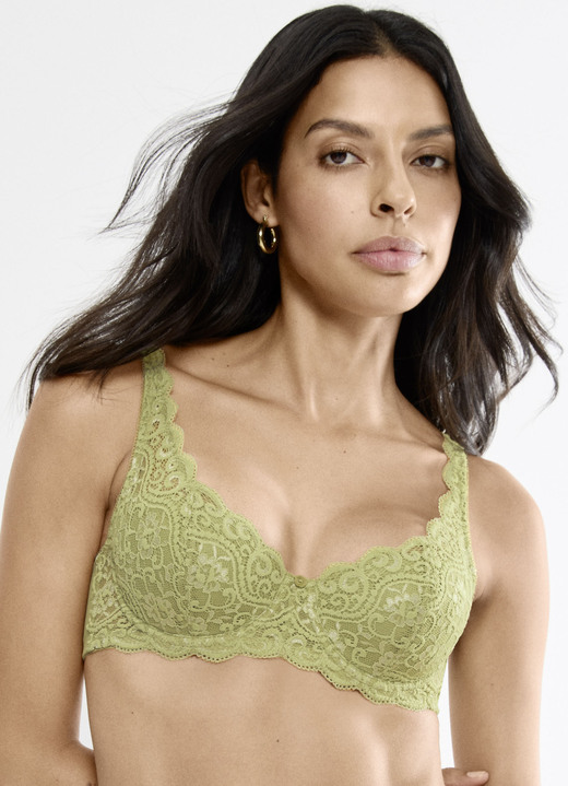 Bügel-BH - Triumph Amourette Bügel-BH mit Elastikspitze, in Größe 075 bis 095, in Cup D, in Farbe WEISS Ansicht 21