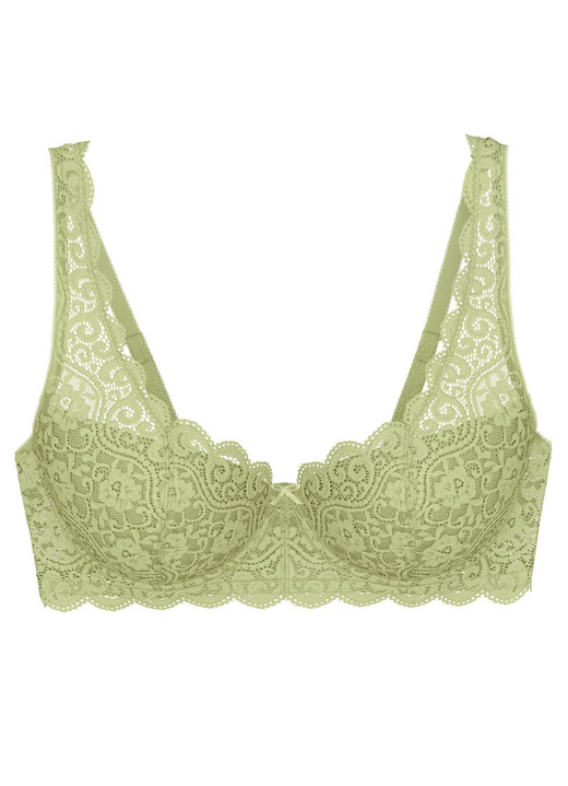 Mode - Triumph Amourette Bügel-BH mit Elastikspitze, in Größe 075 bis 095, in Cup D, in Farbe WEISS Ansicht 23