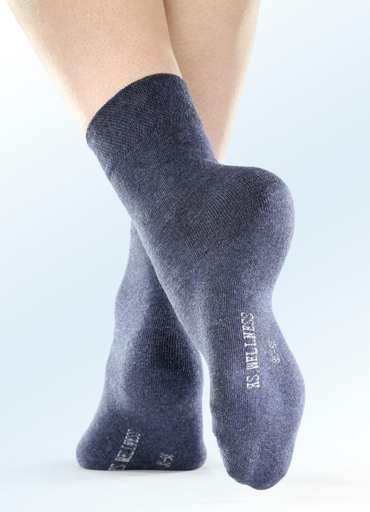 Strümpfe - Sechserpack Socken mit weicher Innensohle, in Größe 1 (Schuhgr. 35-38) bis 3 (Schuhgr. 43-46), in Farbe 6X SCHWARZ Ansicht 1