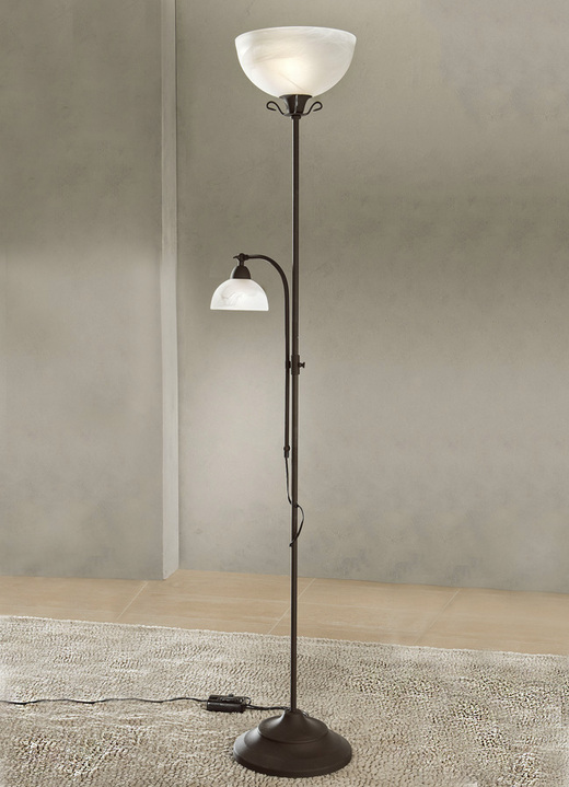 - Deckenfluter mit Leselampe, in Farbe ROST Ansicht 1