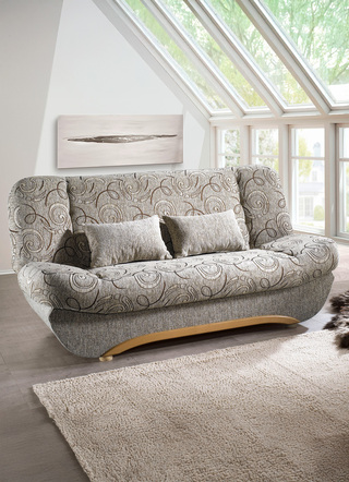 Schlafsofas - Schlafsofa mit komfortabler Polsterung, in Farbe BEIGE – Farbe BEIGE – Ansicht 