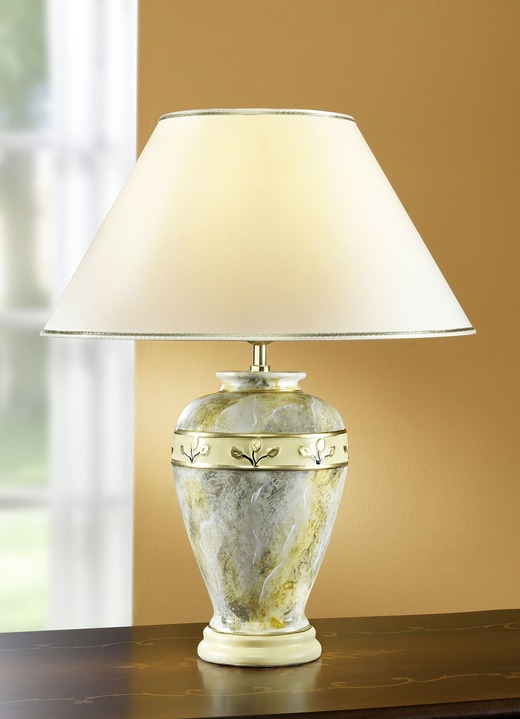 Lampen & Leuchten - Leuchten aus hochwertiger Keramik, in Farbe GRÜN-GOLD, in Ausführung Tischleuchte Ansicht 1
