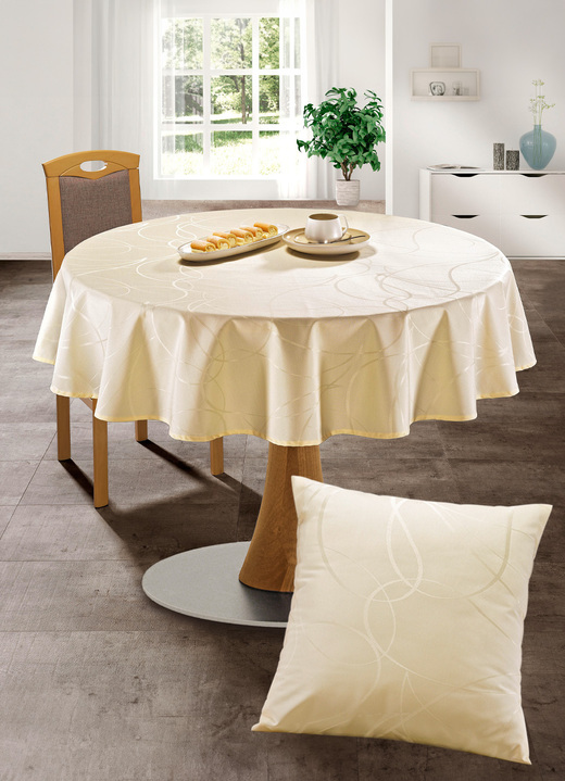 Tischdecken - Tisch- und Raumdekoration mit Fleckschutzversiegelung, in Größe 130 (Läufer, 40/150 cm) bis 404 (Kissenbezug, 40/ 40 cm), in Farbe HELLBLAU Ansicht 2