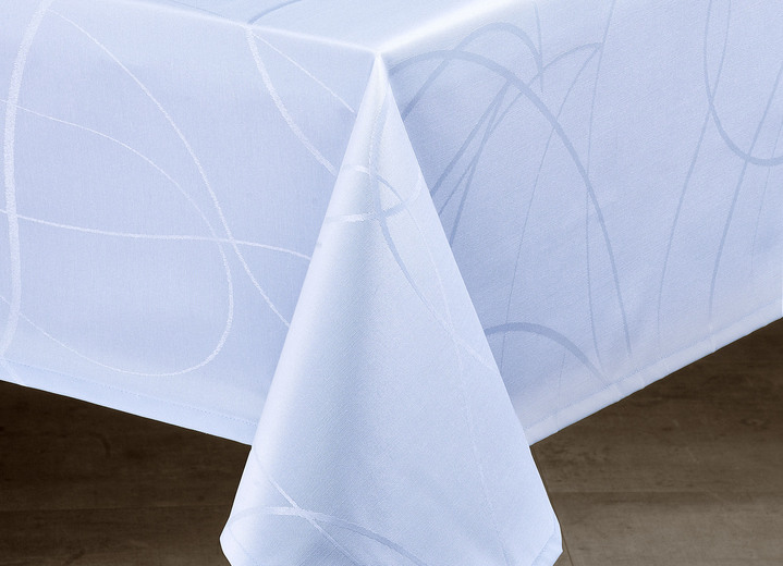 Tischdecken - Tisch- und Raumdekoration mit Fleckschutzversiegelung, in Größe 130 (Läufer, 40/150 cm) bis 404 (Kissenbezug, 40/ 40 cm), in Farbe HELLBLAU Ansicht 9