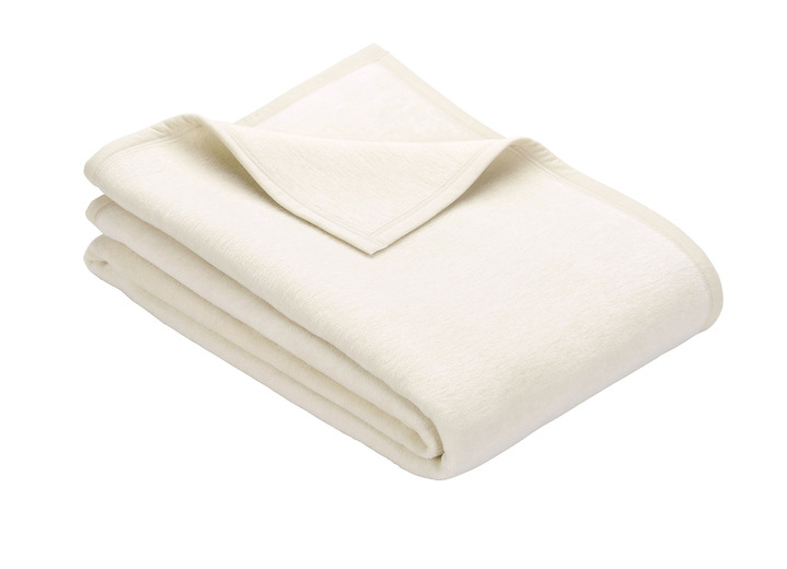 Decken - Schlafdecke auch extralang, in Größe 185 (Schlafdecke, 100x150 cm) bis 235 (Schlafdecke, 220x240 cm), in Farbe CREME Ansicht 1