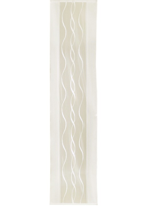 Modern - Schiebegardine mit dezenten Wellen-Dessin und Klettschiene, in Größe 458 (H225xB57 cm) bis 462 (H245xB57 cm), in Farbe CHAMPAGNER Ansicht 2