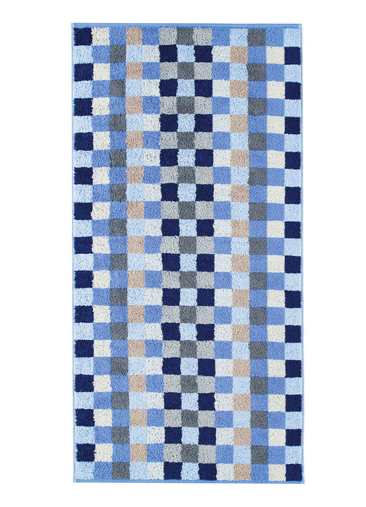 - Frottier-Serie aus dem Hause Cawö, in Größe 200 (1 Handtuch, 50/100 cm) bis 204 (1 Duschtuch, 70/140 cm), in Farbe SAPHIR, in Ausführung Karo Ansicht 1