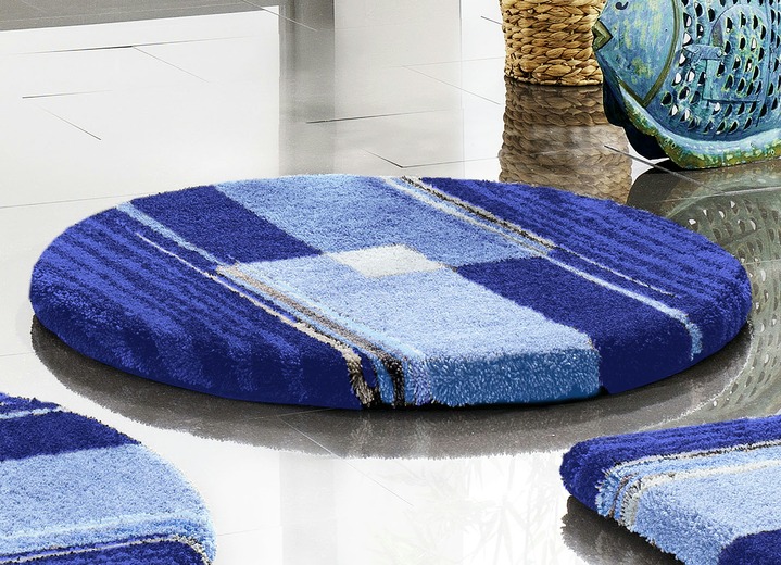 Badgarnituren - Badgarnitur mit rutschhemmender Rückseite Ansicht 14 Badgarnituren - Badgarnitur mit rutschhemmender Rückseite, in Größe 100 (Vorleger halbrund, 50/ 80 cm) bis 112 (WC-Deckelbezug, 47/ 50 cm), in Farbe TÜRKIS Ansicht 14