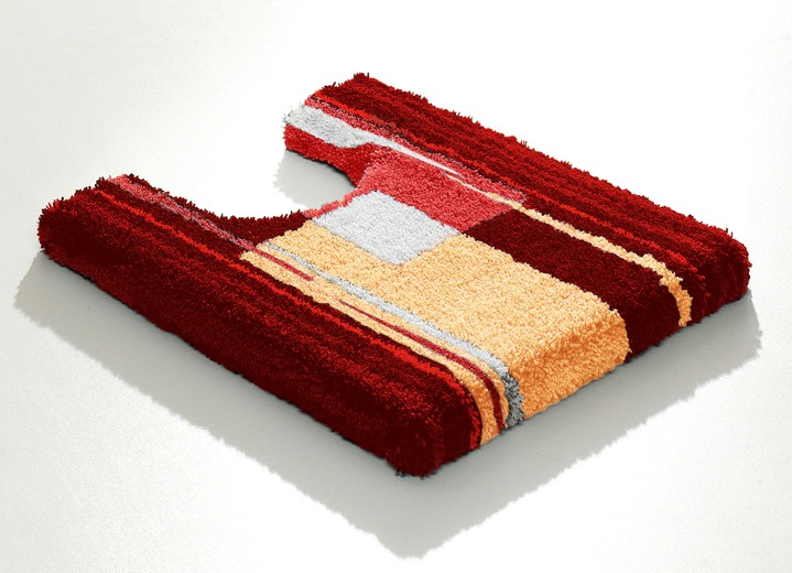 Badgarnituren - Badgarnitur mit rutschhemmender Rückseite Ansicht 12 Badgarnituren - Badgarnitur mit rutschhemmender Rückseite, in Größe 100 (Vorleger halbrund, 50/ 80 cm) bis 112 (WC-Deckelbezug, 47/ 50 cm), in Farbe TÜRKIS Ansicht 12