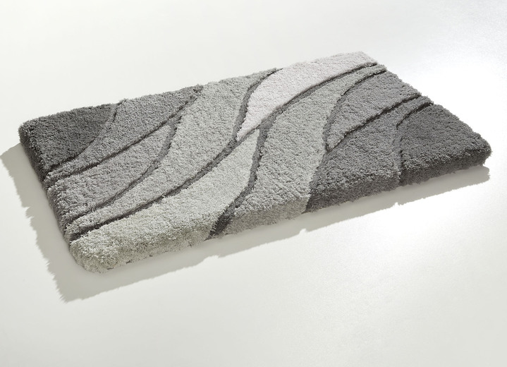 Badgarnituren - Kleine Wolke Badgarnitur in Table Tuft Qualität, in Größe 100 (Vorleger halbrund, 50/ 80 cm) bis 112 (WC-Deckelbezug, 47/ 50 cm), in Farbe GRAU Ansicht 1