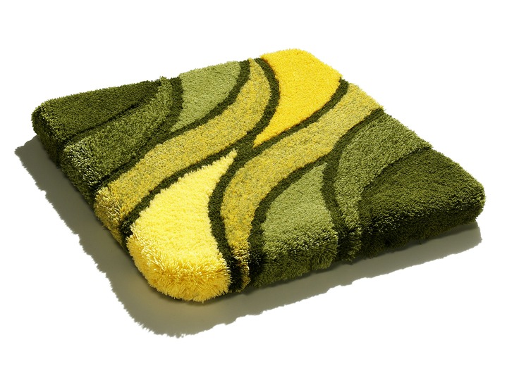 Badgarnituren - Kleine Wolke Badgarnitur in Table Tuft Qualität, in Größe 100 (Vorleger halbrund, 50/ 80 cm) bis 112 (WC-Deckelbezug, 47/ 50 cm), in Farbe GRÜN Ansicht 1