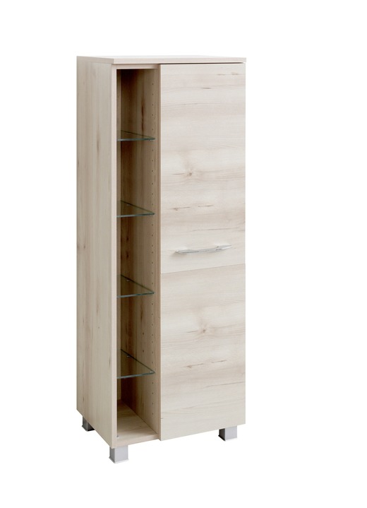 Badmöbel - Badmöbel-Programm, auch hängend montierbar, in Farbe WEISS, in Ausführung Hängeschrank, 1-türig Ansicht 22