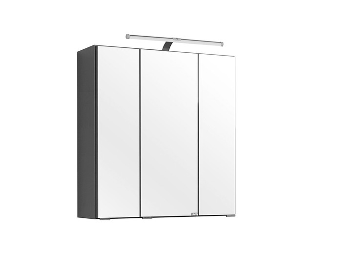 Badmöbel - Badmöbel-Programm, auch hängend montierbar, in Farbe WEISS, in Ausführung Hängeschrank, 1-türig Ansicht 25