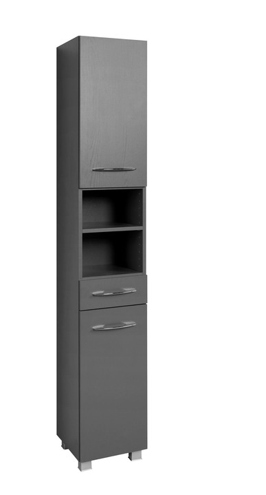 Badmöbel - Badmöbel-Programm, auch hängend montierbar, in Farbe WEISS, in Ausführung Hängeschrank, 1-türig Ansicht 31