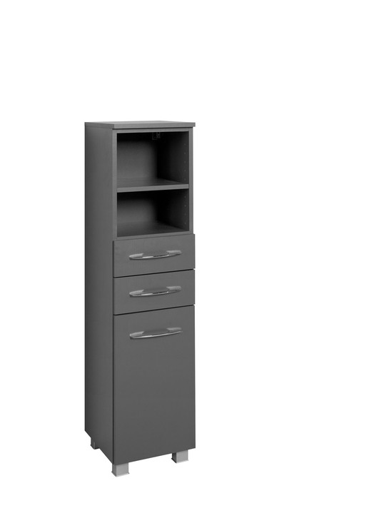 Badmöbel - Badmöbel-Programm, auch hängend montierbar, in Farbe WEISS, in Ausführung Hängeschrank, 1-türig Ansicht 30