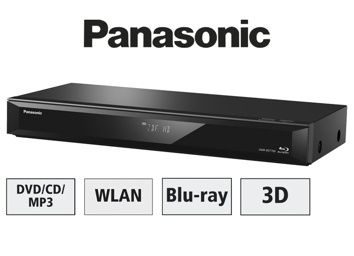 - Panasonic Blu-Ray-Recorder mit Twin-Receiver, in Farbe SCHWARZ, in Ausführung mit Sat-Receiver Ansicht 1