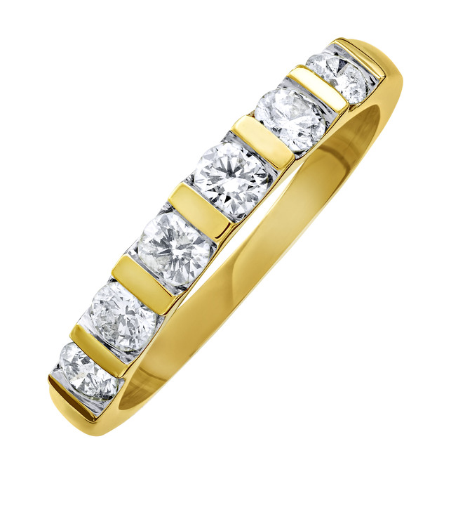 mit Diamanten - Handgearbeiteter Damenring mit echten Brillanten, in Größe 160 bis 220, in Farbe GOLD Ansicht 2