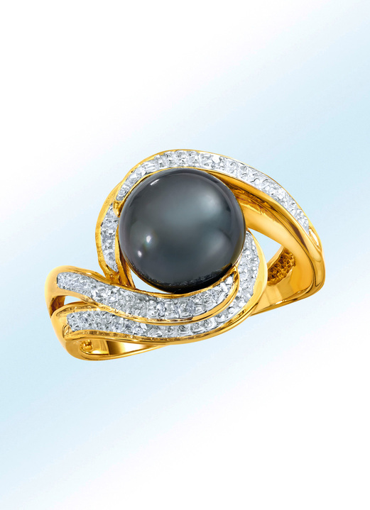 - Ring mit Tahiti-Zuchtperle, in Größe 160 bis 220, in Farbe