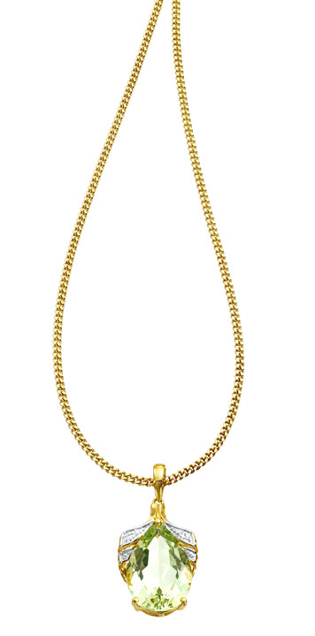 Anhänger - Anhänger mit grünem Amethyst Ansicht 2 Anhänger - Anhänger mit grünem Amethyst, in Farbe  Ansicht 2