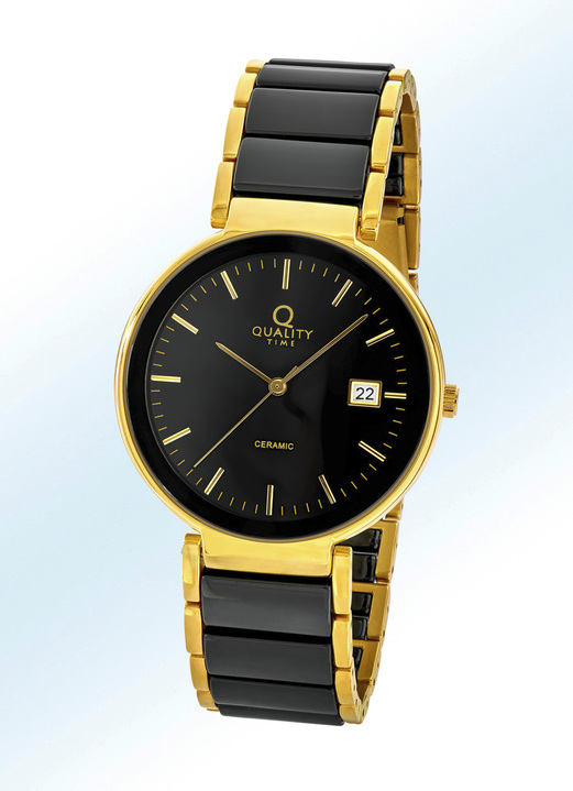Damenuhren - Quartz-Partneruhren der Marke Quality Time, in Farbe , in Ausführung Herrenuhr