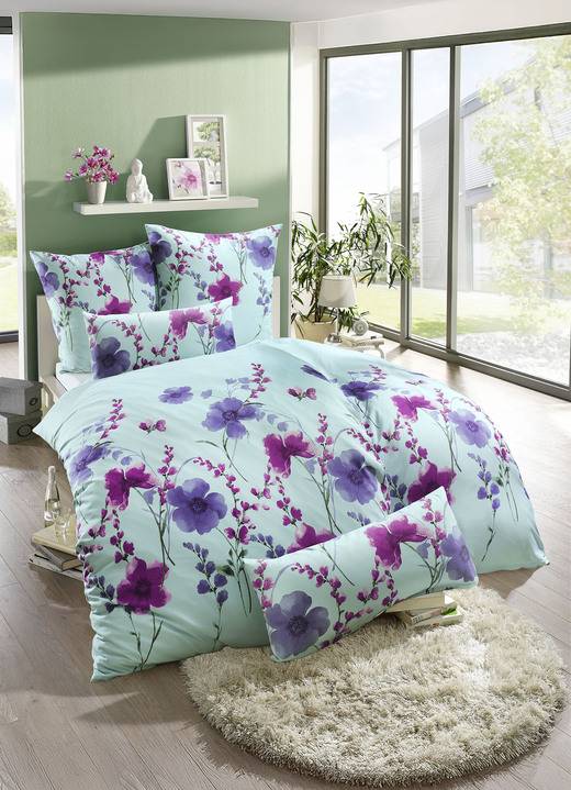 Heimtextilien - Bettwäsche-Garnitur in Mikrofaser-Qualität, in Größe 111 (40/80 cm + 135/200 cm) bis 112 (80/80 cm + 135/200 cm), in Farbe ROSA Ansicht 2