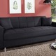 Schlafsofas - Klick-Klack-Sofa mit Dekokissen – Farbe SCHWARZ – Ansicht 1 Schlafsofas - Klick-Klack-Sofa mit Dekokissen, in Farbe SCHWARZ – Farbe SCHWARZ – Ansicht 1